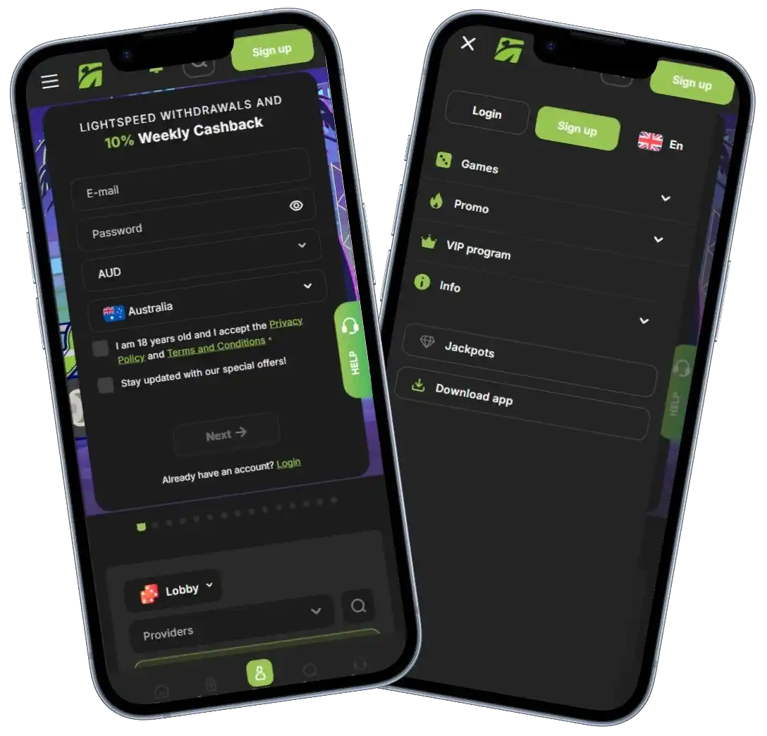 FastPay Casino mobile app gameplay screens